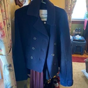 Navy wool mix Abercrombie pea coat